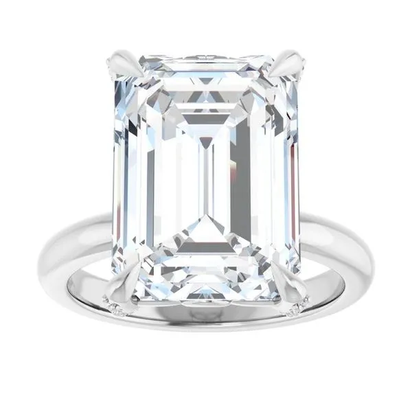 Claw-Prong Accented Engagement Ring Image 3 Don's Jewelry & Design Washington, IA