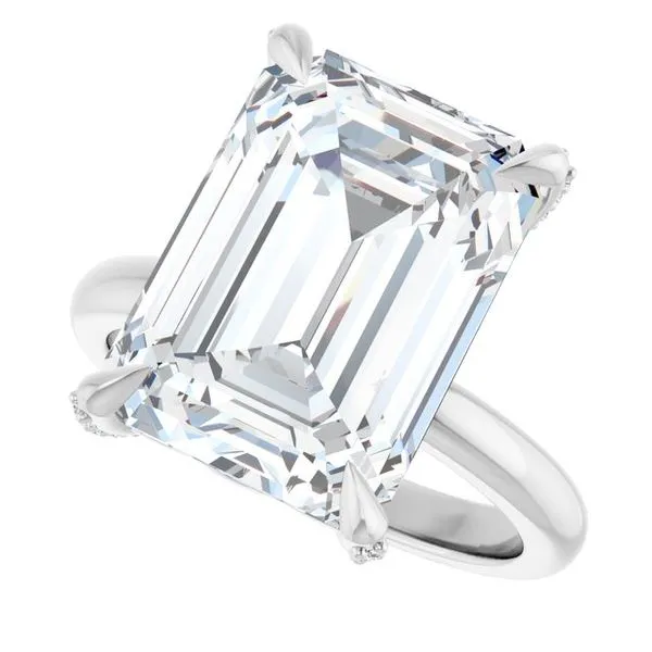 Claw-Prong Accented Engagement Ring Image 5 Mark Jewellers La Crosse, WI