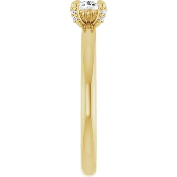 Claw-Prong Accented Engagement Ring Image 4 Arezzo Jewelers Elmwood Park, IL