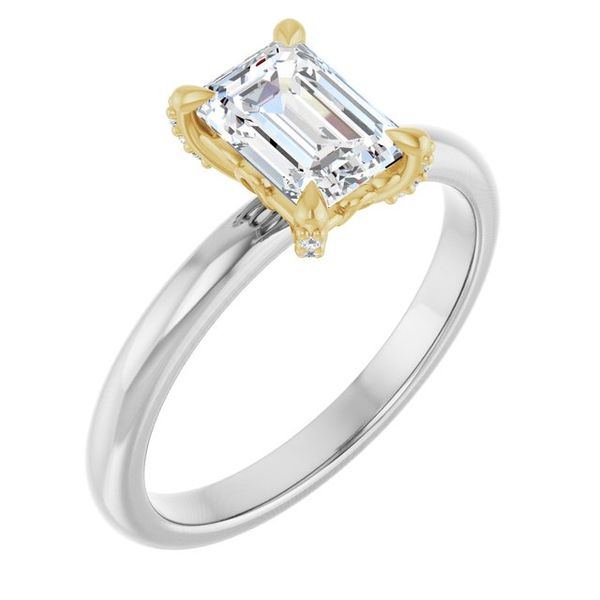 Claw-Prong Accented Engagement Ring