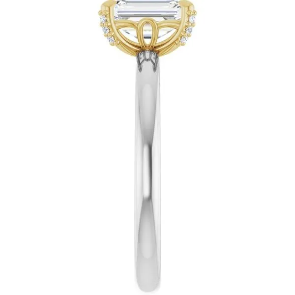 Claw-Prong Accented Engagement Ring Image 4 Ocean View Jewelers Millville, DE
