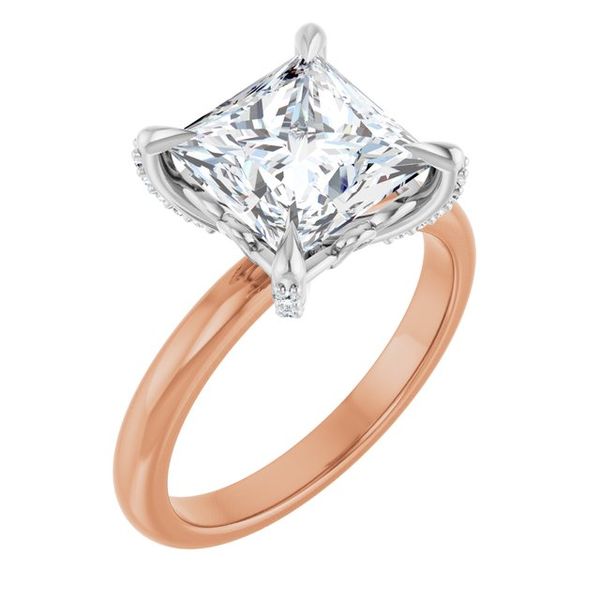 Claw-Prong Accented Engagement Ring