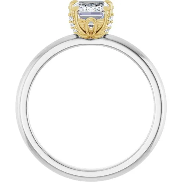Claw-Prong Accented Engagement Ring Image 2 J. West Jewelers Round Rock, TX