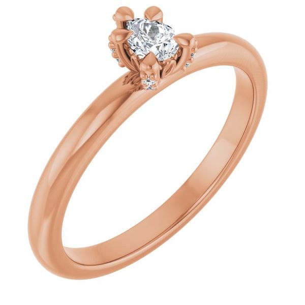 Claw-Prong Accented Engagement Ring