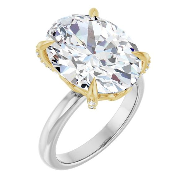 Claw-Prong Accented Engagement Ring
