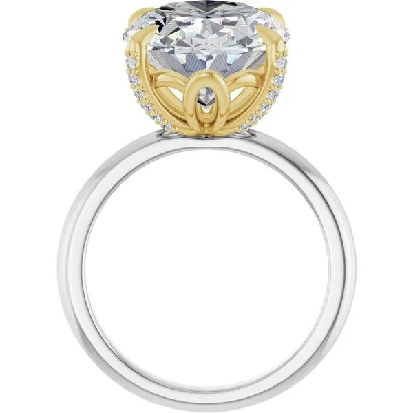 Claw-Prong Accented Engagement Ring Image 2 JF Jones Jewelers Rochester, NY