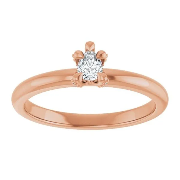 Claw-Prong Accented Engagement Ring Image 3 The Jewelry Source El Segundo, CA