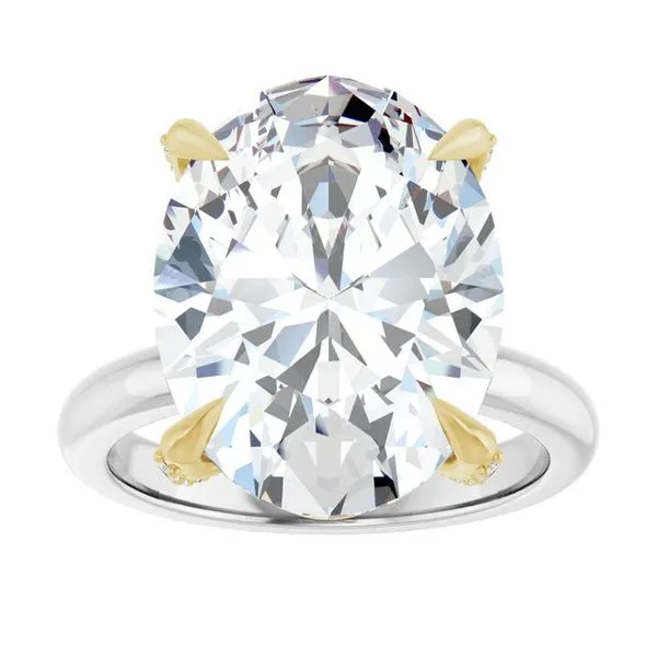 Claw-Prong Accented Engagement Ring Image 3 Raleigh Diamond Fine Jewelry Raleigh, NC