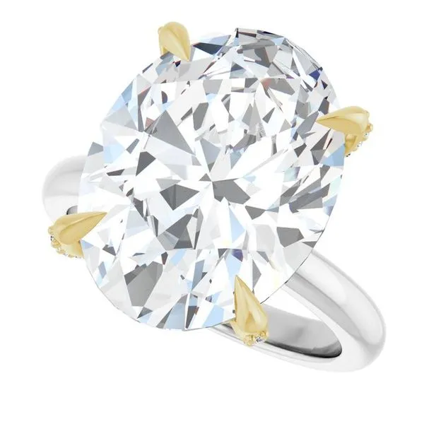 Claw-Prong Accented Engagement Ring Image 5 JF Jones Jewelers Rochester, NY