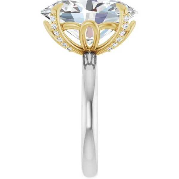 Claw-Prong Accented Engagement Ring Image 4 Austin's Fine Diamonds & Jewelry Lyndhurst, NJ