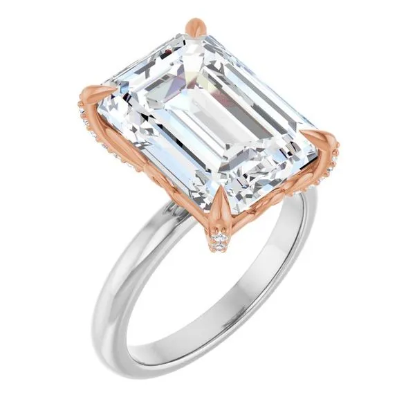 Claw-Prong Accented Engagement Ring Natale Jewelers Sewell, NJ