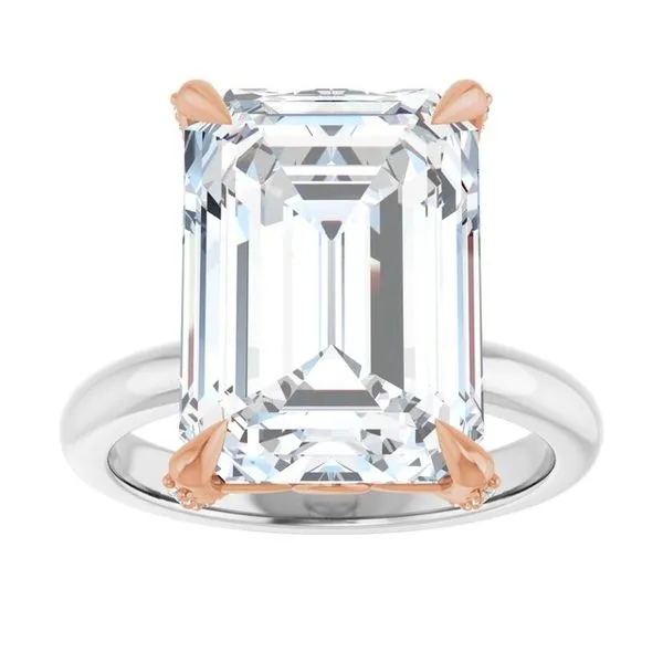 Claw-Prong Accented Engagement Ring Image 3 Austin's Fine Diamonds & Jewelry Lyndhurst, NJ