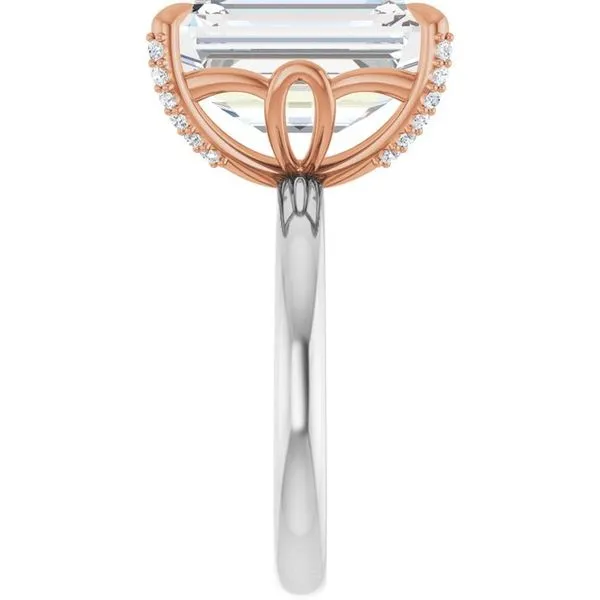 Claw-Prong Accented Engagement Ring Image 4 JF Jones Jewelers Rochester, NY