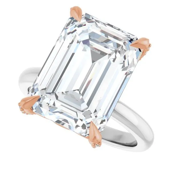 Claw-Prong Accented Engagement Ring Image 5 JF Jones Jewelers Rochester, NY