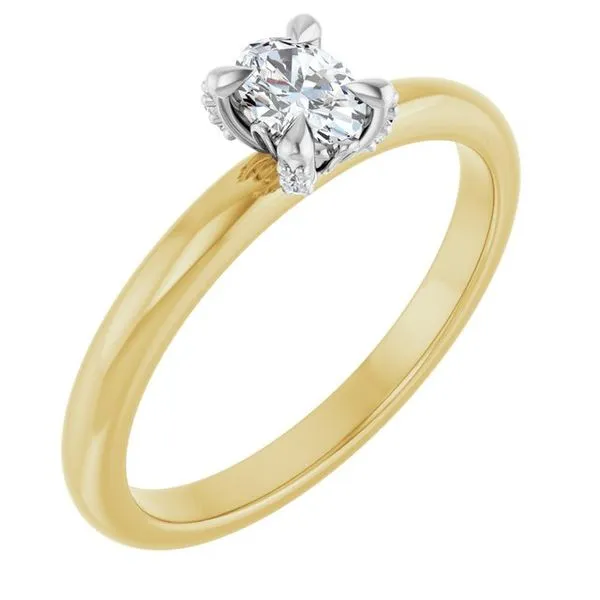 Claw-Prong Accented Engagement Ring Don's Jewelry & Design Washington, IA