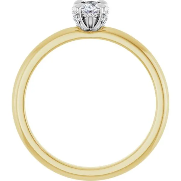 Claw-Prong Accented Engagement Ring Image 2 Natale Jewelers Sewell, NJ