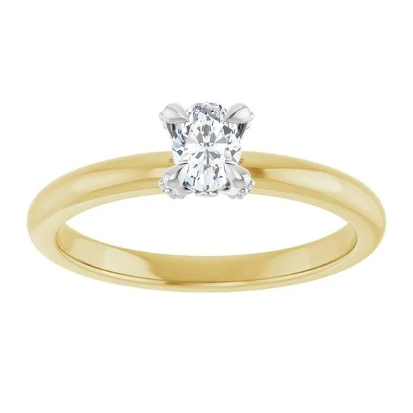 Claw-Prong Accented Engagement Ring Image 3 Natale Jewelers Sewell, NJ