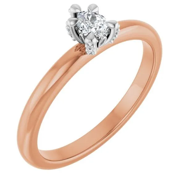 Claw-Prong Accented Engagement Ring