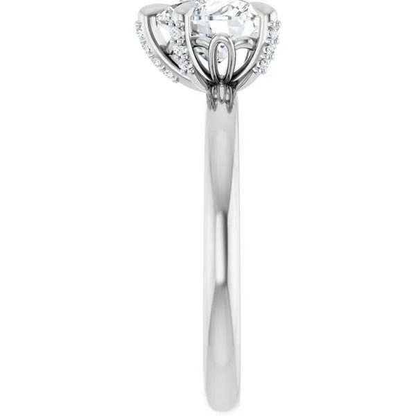 Claw-Prong Accented Engagement Ring Image 4 Northwood Jewelers Northwood, OH
