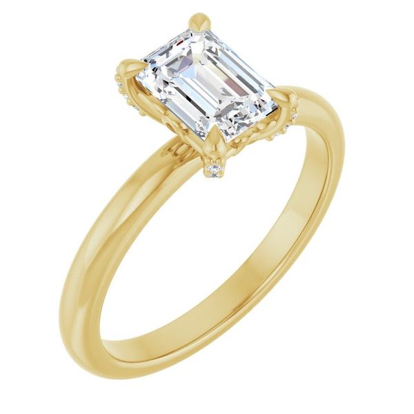 Claw-Prong Accented Engagement Ring