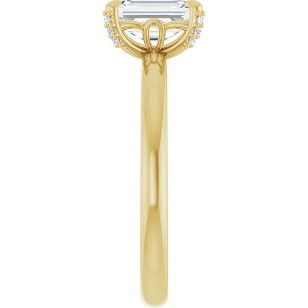 Claw-Prong Accented Engagement Ring Image 4 Clater Jewelers Louisville, KY
