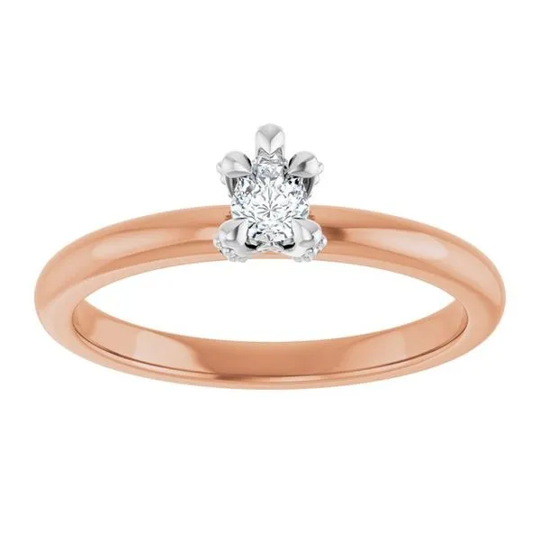 Claw-Prong Accented Engagement Ring Image 3 Clater Jewelers Louisville, KY