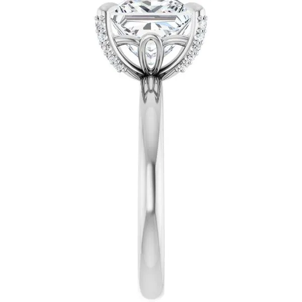 Claw-Prong Accented Engagement Ring Image 4 JF Jones Jewelers Rochester, NY
