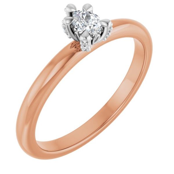 Claw-Prong Accented Engagement Ring