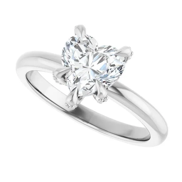 Claw-Prong Accented Engagement Ring Image 5 Raleigh Diamond Fine Jewelry Raleigh, NC