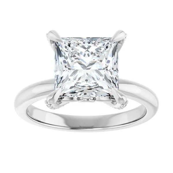 Claw-Prong Accented Engagement Ring Image 3 Mark Jewellers La Crosse, WI