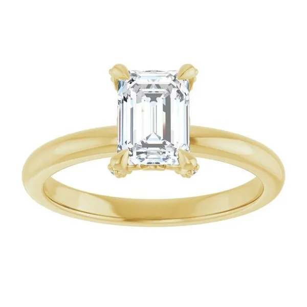 Claw-Prong Accented Engagement Ring Image 3 The Jewelry Source El Segundo, CA