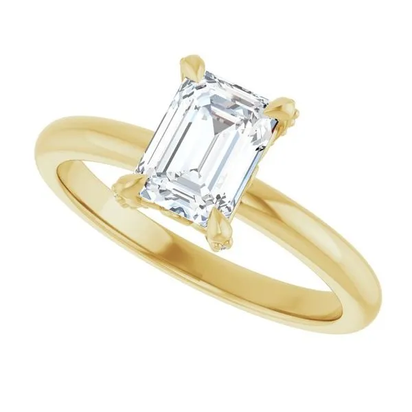 Claw-Prong Accented Engagement Ring Image 5 Vulcan's Forge LLC KANSAS CITY, MO