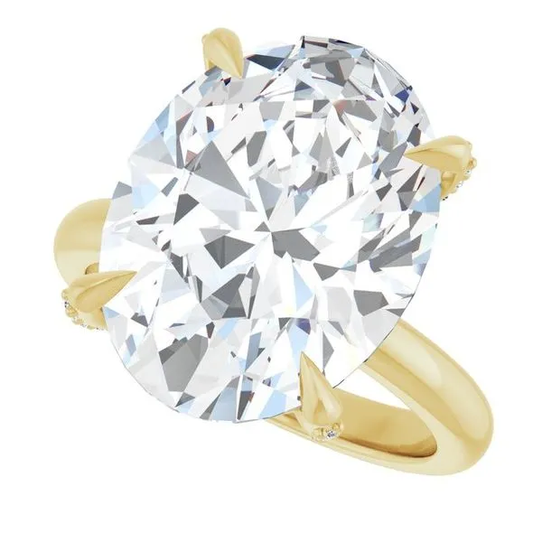 Claw-Prong Accented Engagement Ring Image 5 Raleigh Diamond Fine Jewelry Raleigh, NC