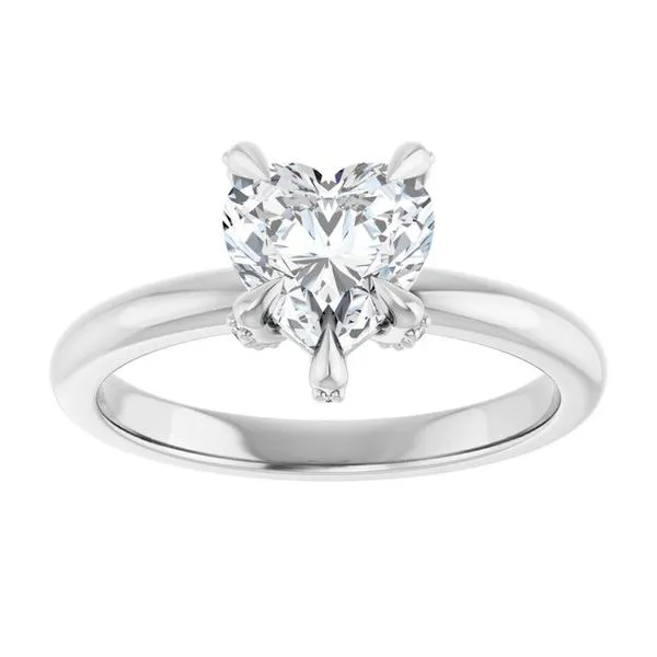 Claw-Prong Accented Engagement Ring Image 3 J. West Jewelers Round Rock, TX
