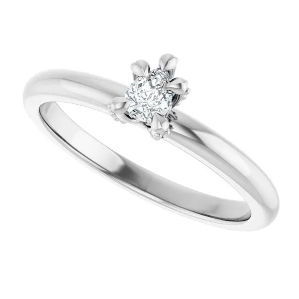 Claw-Prong Accented Engagement Ring Image 5 Clater Jewelers Louisville, KY