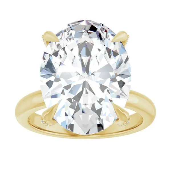 Claw-Prong Accented Engagement Ring Image 3 Don's Jewelry & Design Washington, IA