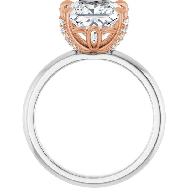 Claw-Prong Accented Engagement Ring Image 2 Banks Jewelers Burnsville, NC