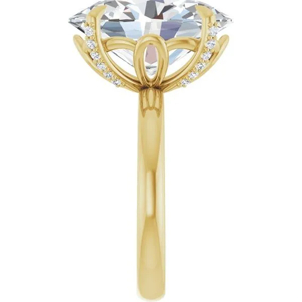 Claw-Prong Accented Engagement Ring Image 4 Don's Jewelry & Design Washington, IA