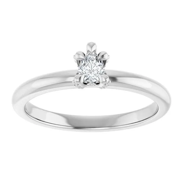 Claw-Prong Accented Engagement Ring Image 3 Austin's Fine Diamonds & Jewelry Lyndhurst, NJ