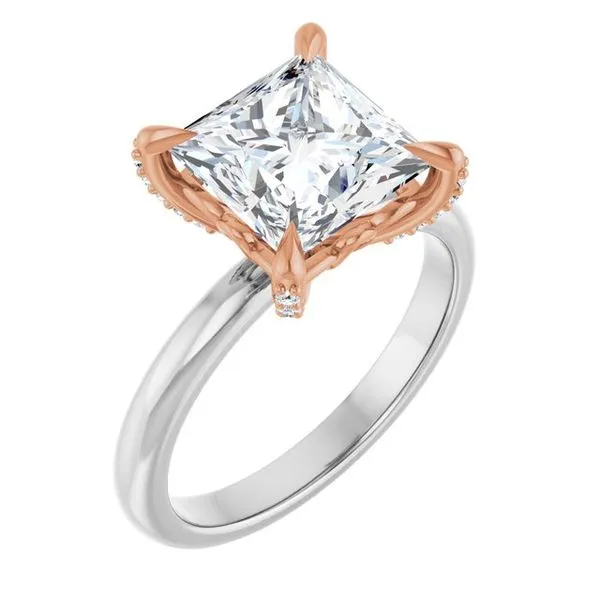 Claw-Prong Accented Engagement Ring Hudson Valley Goldsmith New Paltz, NY