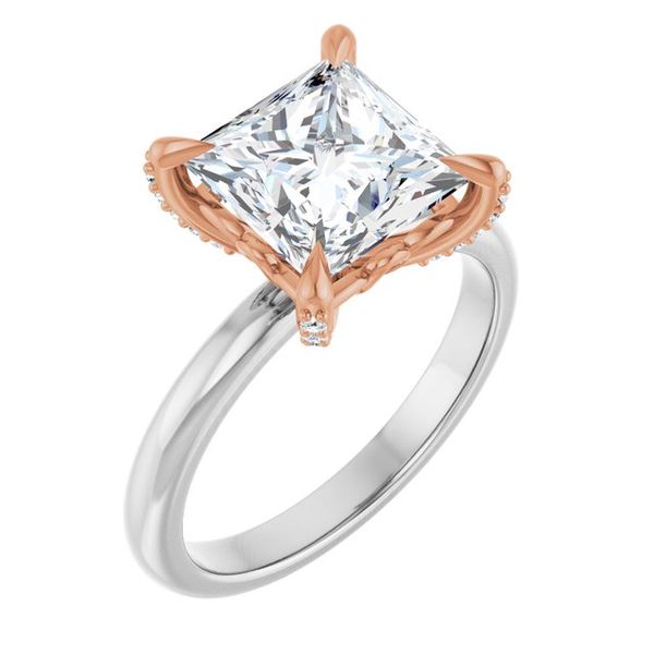 Claw-Prong Accented Engagement Ring