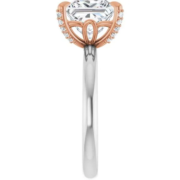 Claw-Prong Accented Engagement Ring Image 4 Vulcan's Forge LLC KANSAS CITY, MO