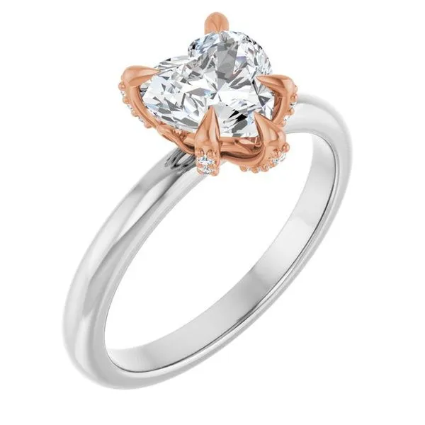 Claw-Prong Accented Engagement Ring