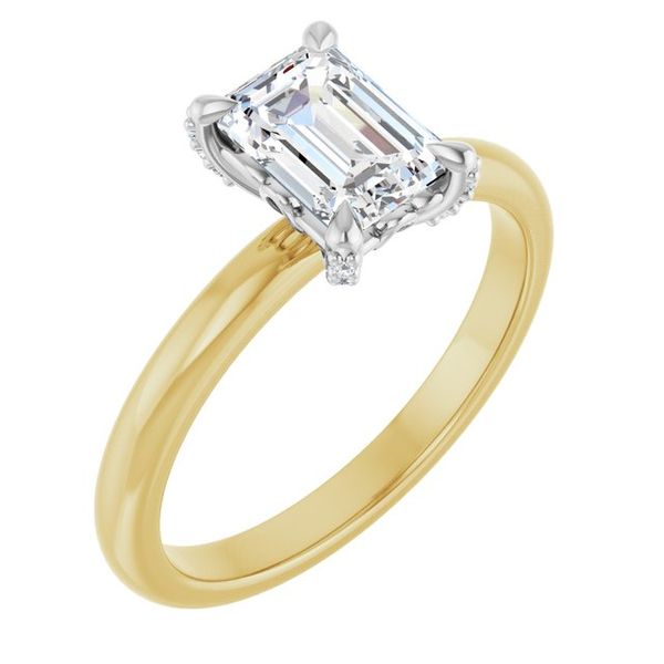 Claw-Prong Accented Engagement Ring