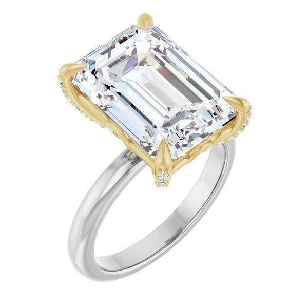 Claw-Prong Accented Engagement Ring