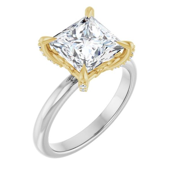 Claw-Prong Accented Engagement Ring