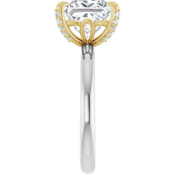 Claw-Prong Accented Engagement Ring Image 4 The Jewelry Source El Segundo, CA