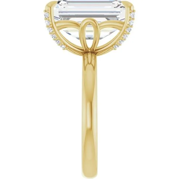 Claw-Prong Accented Engagement Ring Image 4 Arezzo Jewelers Elmwood Park, IL