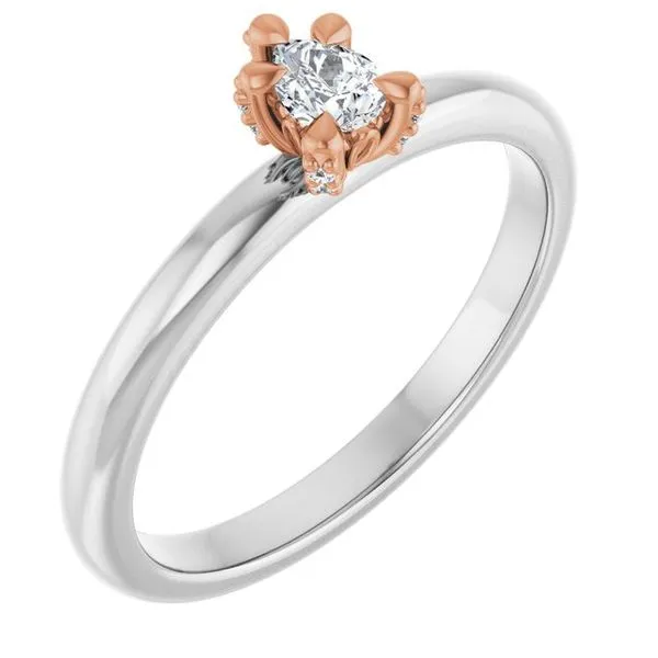 Claw-Prong Accented Engagement Ring Futer Bros Jewelers York, PA