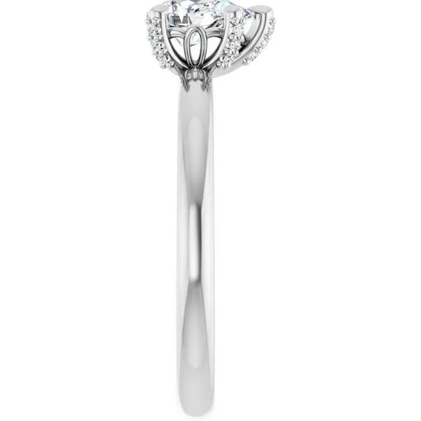Claw-Prong Accented Engagement Ring Image 4 Austin's Fine Diamonds & Jewelry Lyndhurst, NJ